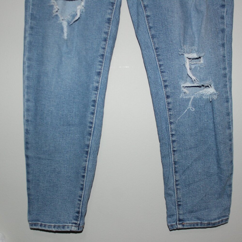 LEVIS Silver Tab Mom Jeans 29/8 Barrel Leg Tapered High Waist 90s Distressed Bag - Picture 7 of 13